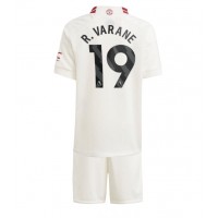 Fotbalové Dres Manchester United Raphael Varane #19 Dětské Alternativní 2023-24 Krátký Rukáv (+ trenýrky)